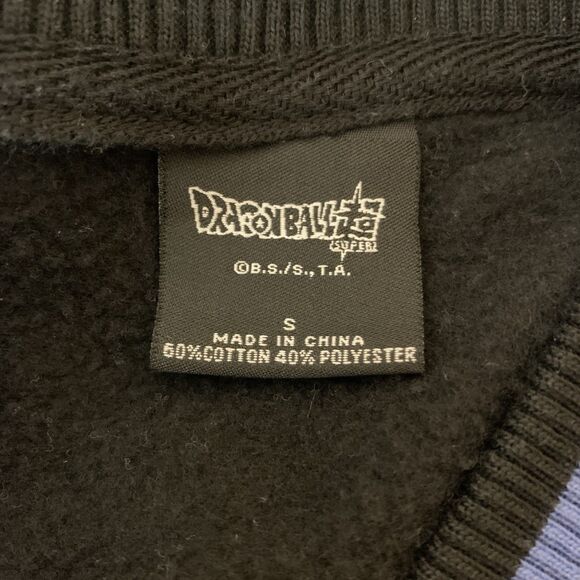 Dragonball Z Vegeta Mens Sz S Varsity Snap Button Black White Anime Jacket Coat - Picture 9 of 9